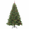 Vidaxl kunstkerstboom met 300 led met standaard groen 210 cm pe en pvc