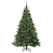 Vidaxl kunstkerstboom met 300 led met standaard groen 210 cm pe en pvc - afbeelding 3