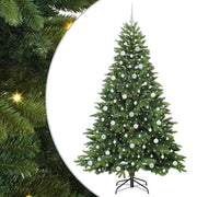 Vidaxl kunstkerstboom met 300 led met standaard groen 210 cm pe en pvc - afbeelding 2