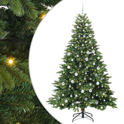 Vidaxl kunstkerstboom met 300 led met standaard groen 210 cm pe en pvc - afbeelding 2
