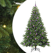 Vidaxl kunstkerstboom met 300 led met standaard groen 210 cm pe en pvc - afbeelding 2