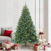 Vidaxl kunstkerstboom met 300 led met standaard groen 210 cm pe en pvc - afbeelding 1