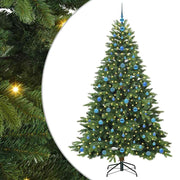 Vidaxl kunstkerstboom met 300 led met standaard groen 210 cm pe en pvc - afbeelding 2
