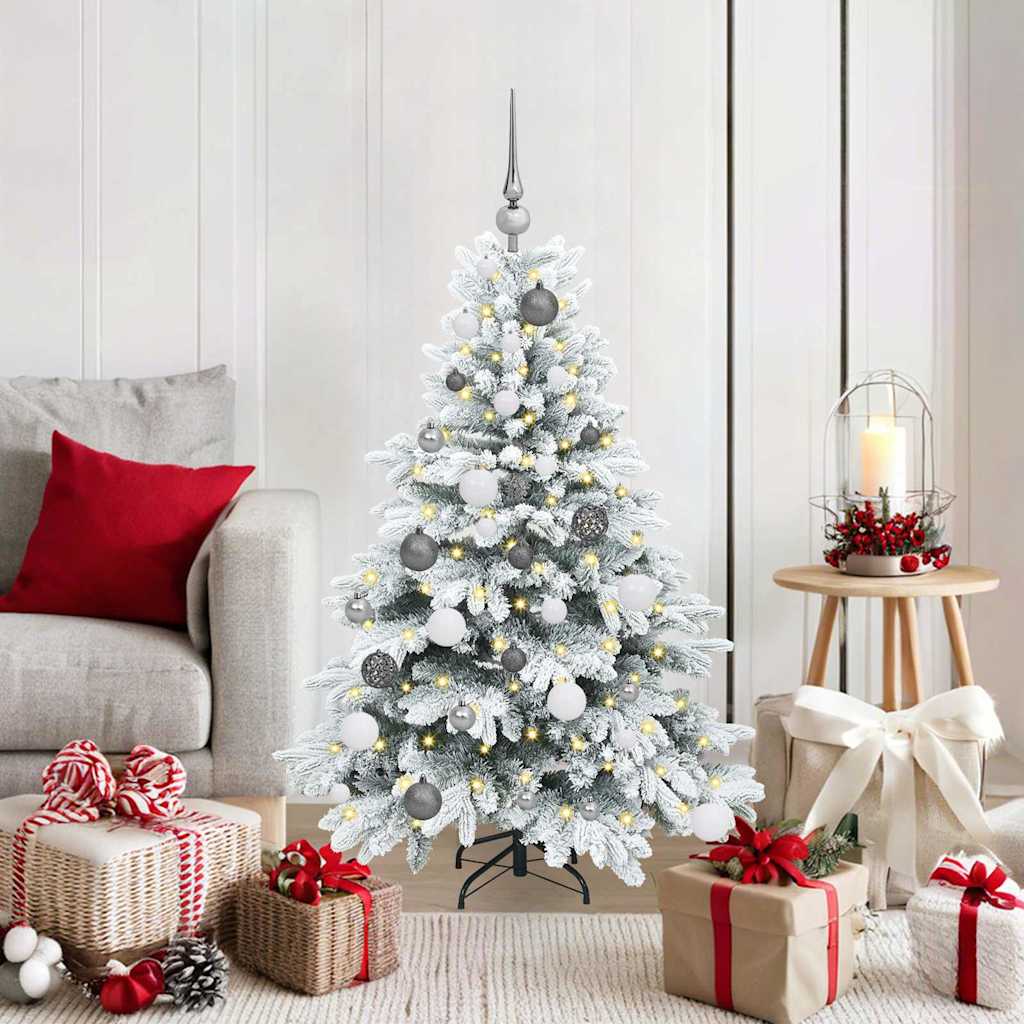 Vidaxl kunstkerstboom met 150 led met standaard wit 120 cm pe en pvc