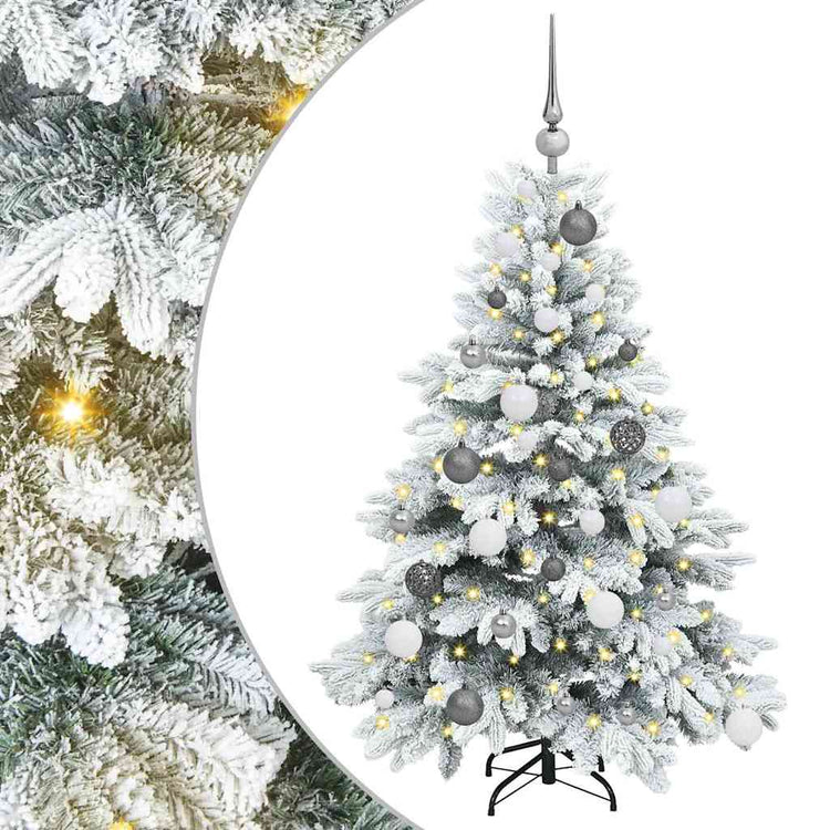 Vidaxl kunstkerstboom met 150 led met standaard wit 120 cm pe en pvc