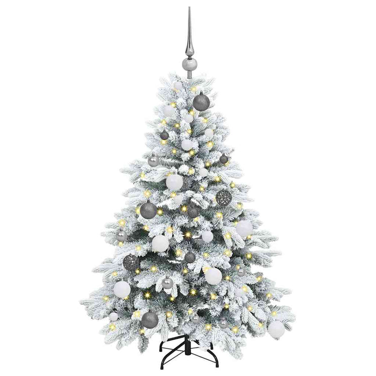 Vidaxl kunstkerstboom met 150 led met standaard wit 120 cm pe en pvc