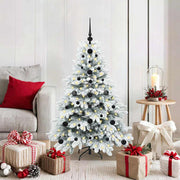 Vidaxl kunstkerstboom met 150 led met standaard wit 120 cm pe en pvc - afbeelding 1