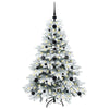 Vidaxl kunstkerstboom met 150 led met standaard wit 120 cm pe en pvc