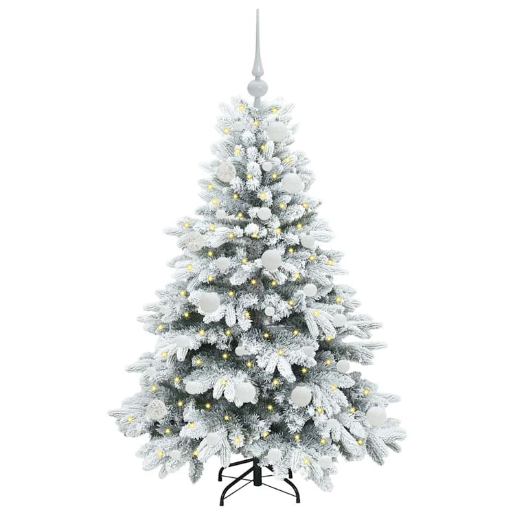 Vidaxl kunstkerstboom met 150 led met standaard wit 120 cm pe en pvc