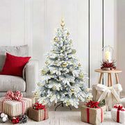 Vidaxl kunstkerstboom met 150 led met standaard wit 120 cm pe en pvc - afbeelding 1