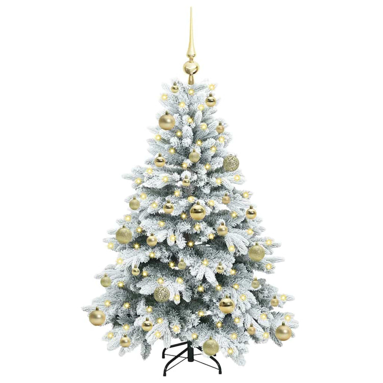 Vidaxl kunstkerstboom met 150 led met standaard wit 120 cm pe en pvc