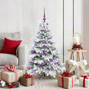 Vidaxl kunstkerstboom met 150 led met standaard wit 120 cm pe en pvc - afbeelding 1