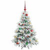 Vidaxl kunstkerstboom met 150 led met standaard wit 120 cm pe en pvc