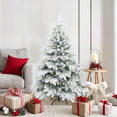 Vidaxl kunstkerstboom met 150 led met standaard wit 150 cm pe en pvc
