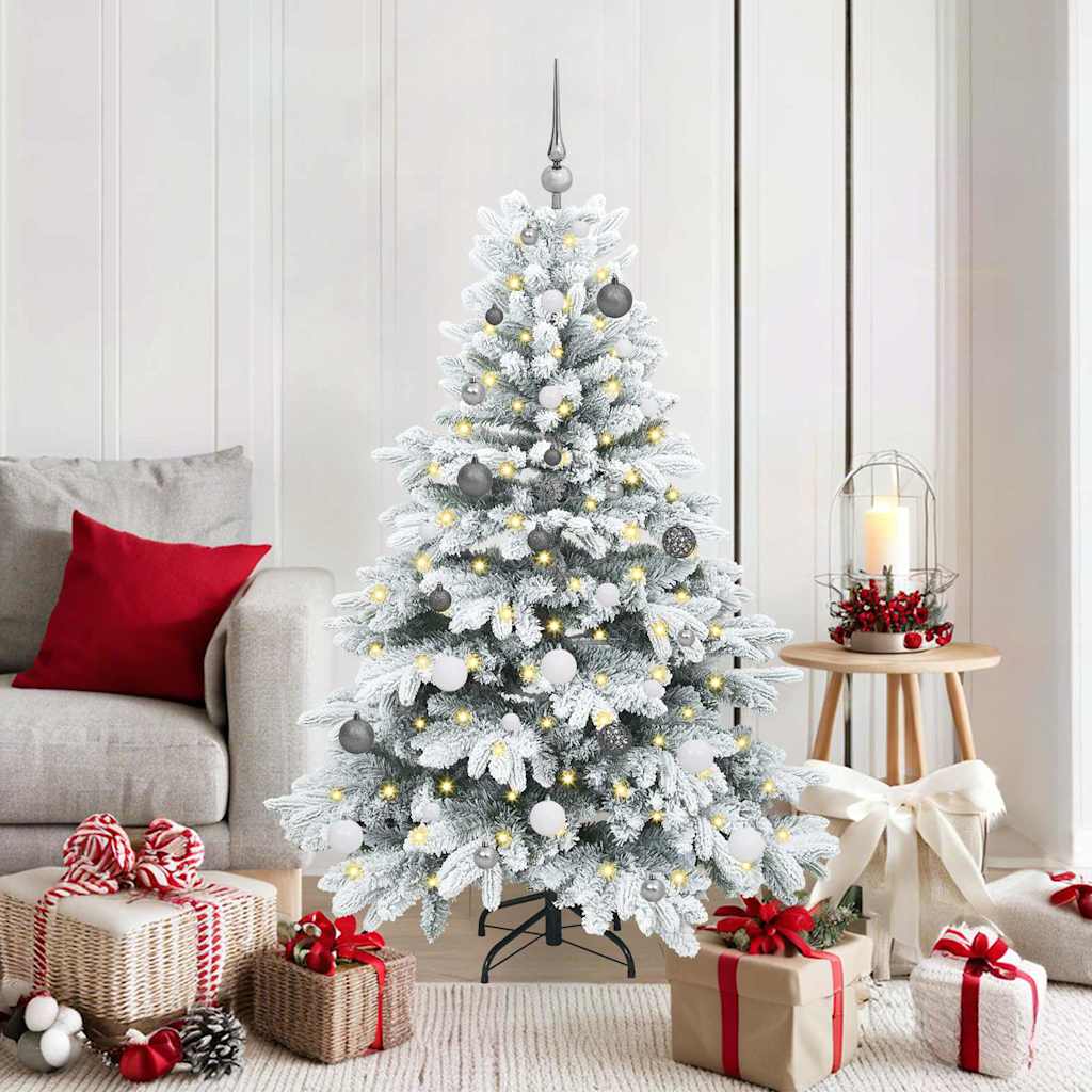 Vidaxl kunstkerstboom met 150 led met standaard wit 150 cm pe en pvc