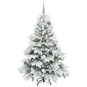 Vidaxl kunstkerstboom met 150 led met standaard wit 150 cm pe en pvc - afbeelding 3