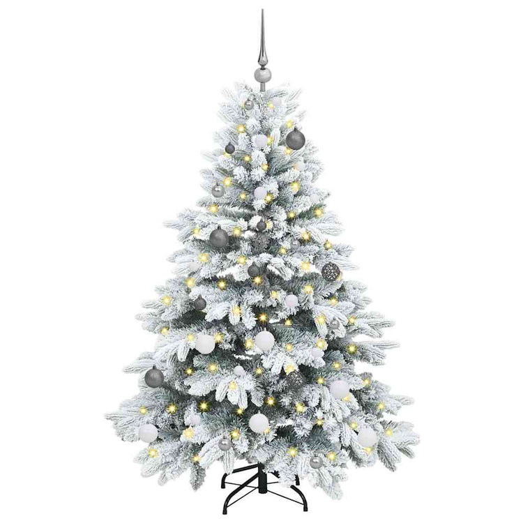 Vidaxl kunstkerstboom met 150 led met standaard wit 150 cm pe en pvc