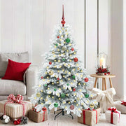Vidaxl kunstkerstboom met 150 led met standaard wit 150 cm pe en pvc - afbeelding 1