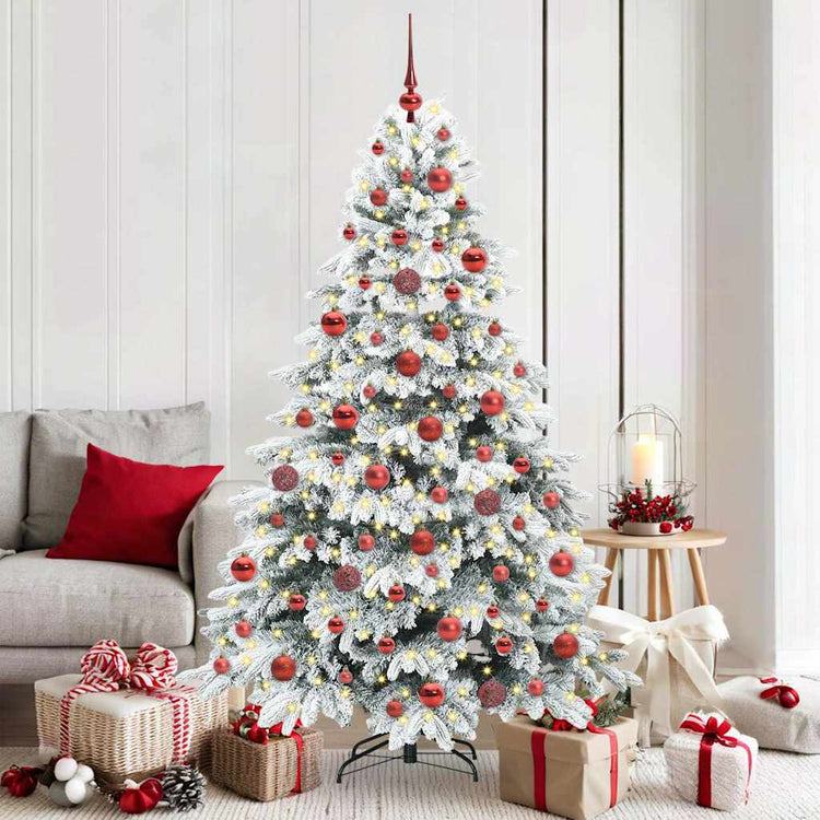 Vidaxl kunstkerstboom met 300 led met standaard wit 180 cm pe en pvc