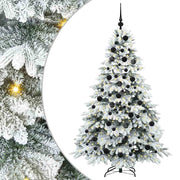 Vidaxl kunstkerstboom met 300 led met standaard wit 180 cm pe en pvc - afbeelding 2