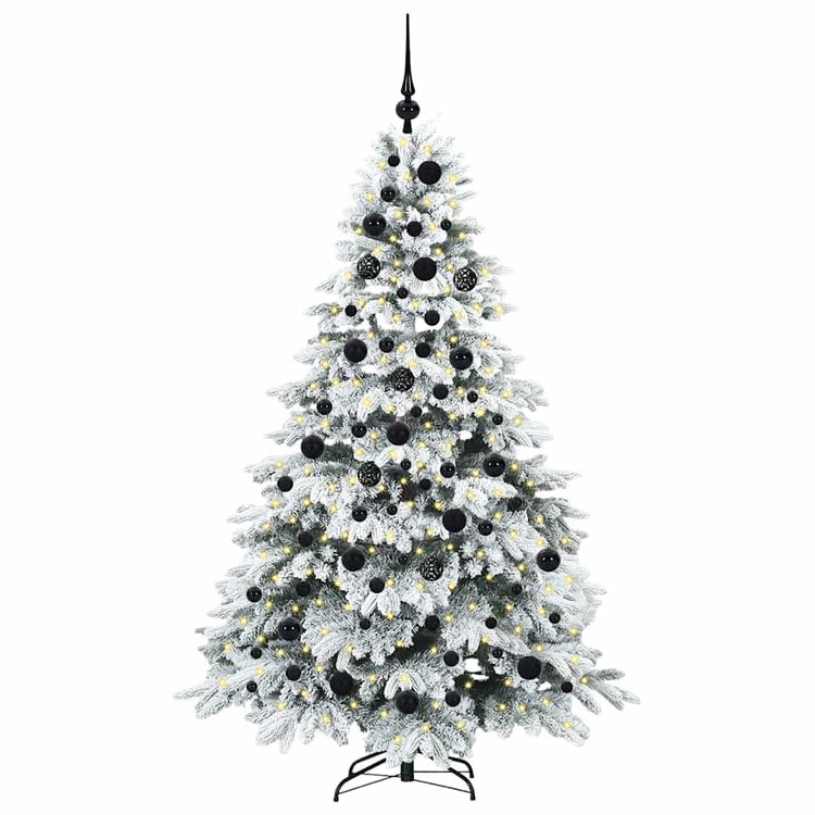 Vidaxl kunstkerstboom met 300 led met standaard wit 180 cm pe en pvc