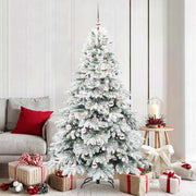 Vidaxl kunstkerstboom met 300 led met standaard wit 180 cm pe en pvc - afbeelding 1