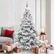 Vidaxl kunstkerstboom met 300 led met standaard wit 180 cm pe en pvc - afbeelding 1