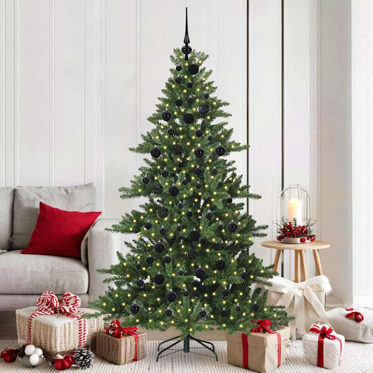 Vidaxl kunstmatige inklapbare kerstboom groen 180 cm pvc en staal