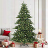 Vidaxl kunstmatige inklapbare kerstboom groen 210 cm pvc en staal
