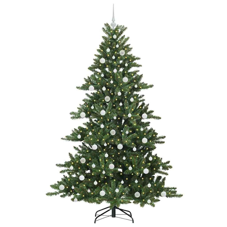 Vidaxl kunstmatige inklapbare kerstboom groen 210 cm pvc en staal