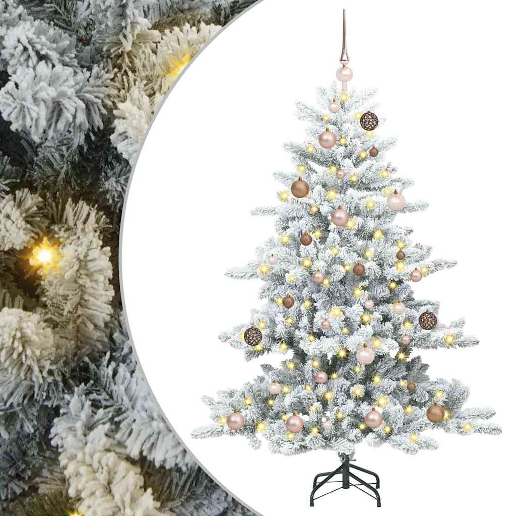 Vidaxl kunstmatige inklapbare kerstboom wit 150 cm pvc en staal