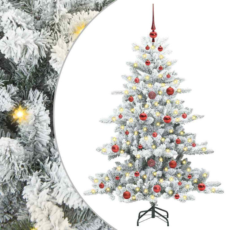 Vidaxl kunstmatige inklapbare kerstboom wit 150 cm pvc en staal