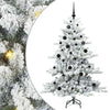 Vidaxl kunstmatige inklapbare kerstboom wit 150 cm pvc en staal