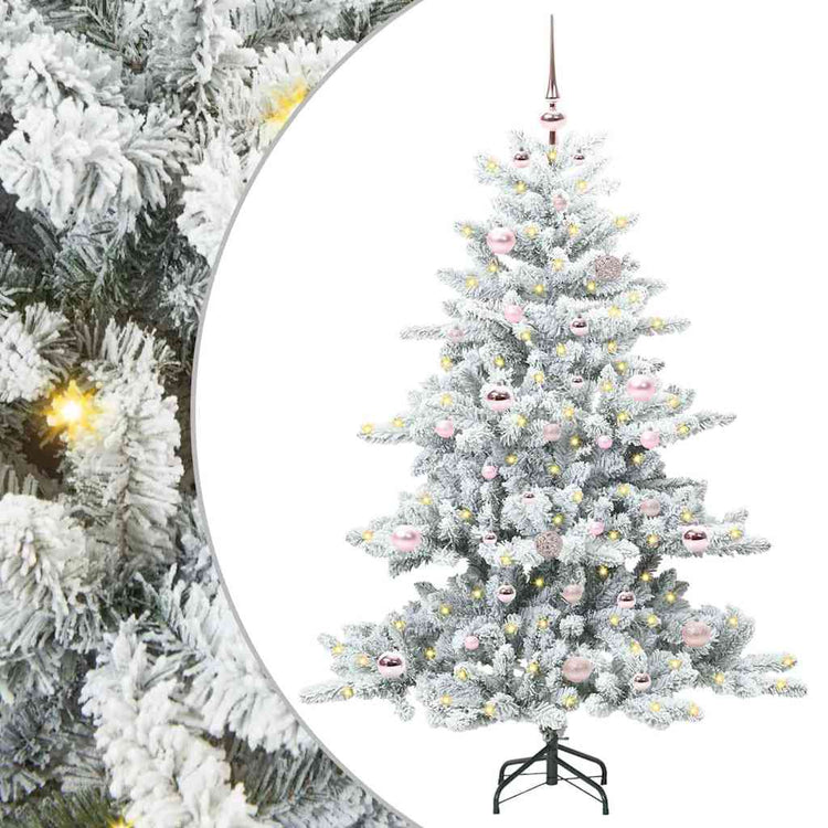 Vidaxl kunstmatige inklapbare kerstboom wit 150 cm pvc en staal