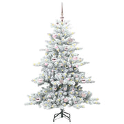 Vidaxl kunstmatige inklapbare kerstboom wit 150 cm pvc en staal - afbeelding 2