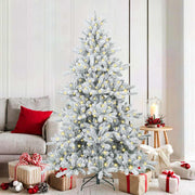 Vidaxl kunstmatige inklapbare kerstboom wit 180 cm pvc en staal - afbeelding 1