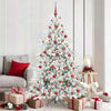 Vidaxl kunstmatige inklapbare kerstboom wit 180 cm pvc en staal