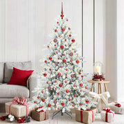 Vidaxl kunstmatige inklapbare kerstboom wit 180 cm pvc en staal - afbeelding 1