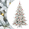 Vidaxl kunstmatige inklapbare kerstboom wit 180 cm pvc en staal