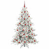 Vidaxl kunstmatige inklapbare kerstboom wit 180 cm pvc en staal