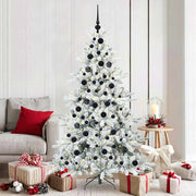 Vidaxl kunstmatige inklapbare kerstboom wit 180 cm pvc en staal - afbeelding 1