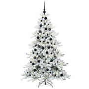 Vidaxl kunstmatige inklapbare kerstboom wit 180 cm pvc en staal - afbeelding 3
