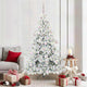 Vidaxl kunstmatige inklapbare kerstboom wit 180 cm pvc en staal