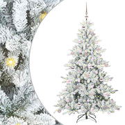 Vidaxl kunstmatige inklapbare kerstboom wit 180 cm pvc en staal - afbeelding 2