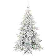 Vidaxl kunstmatige inklapbare kerstboom wit 180 cm pvc en staal - afbeelding 3