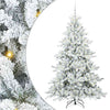 Vidaxl kunstmatige inklapbare kerstboom wit 180 cm pvc en staal