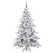 Vidaxl kunstmatige inklapbare kerstboom wit 180 cm pvc en staal - afbeelding 3
