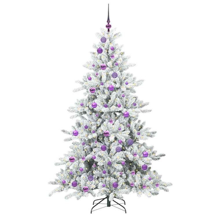 Vidaxl kunstmatige inklapbare kerstboom wit 180 cm pvc en staal