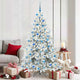 Vidaxl kunstmatige inklapbare kerstboom wit 180 cm pvc en staal