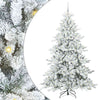 Vidaxl kunstmatige inklapbare kerstboom wit 210 cm pvc en staal
